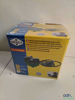 a box of a water pump sitting on top of a counter