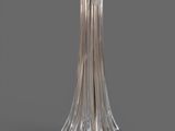 an image of a glass vase on a gray background
