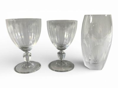 Partie de service en cristal à pied balustre, comprenant 12 … - Photo 1