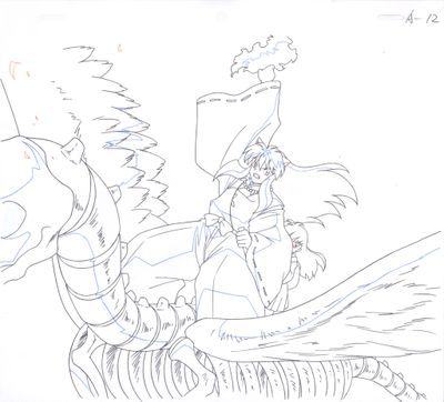 sketches of a drawing of a man and a woman riding on a horse