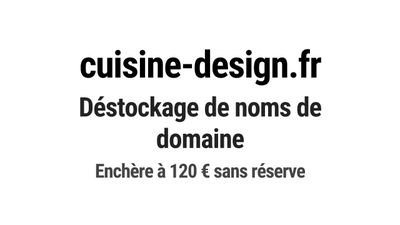 Nom de domaine cuisine-design.fr.