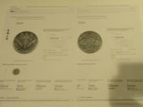 une feuille de papier sur laquelle est représentée une pièce de monnaie