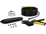 a black hose and a yellow hose and a black hose and some other tools