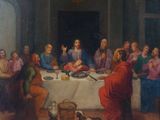 an image of a painting of a group of people sitting around a table