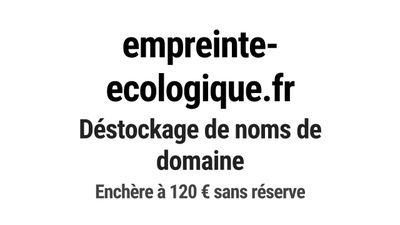 Nom de domaine empreinte-ecologique.