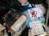 a pile of items that are sitting on a table