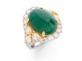 une bague en émeraude et diamant, par van cleef