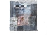 une aquarelle représentant une personne assise sur un banc