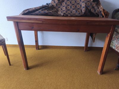 Table en pin avec rallonge - L.