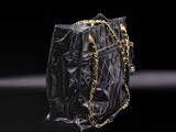 chanel black quilted leather bag with gold chain strap