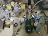 many different types of sewing machines on the table