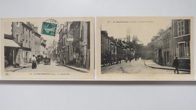 La Souterraine : Lot de 2cpa : Avenue de la Gare (HM 167). TBE. C...