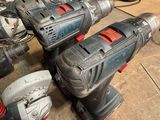 a lot of power tools that are sitting on the floor
