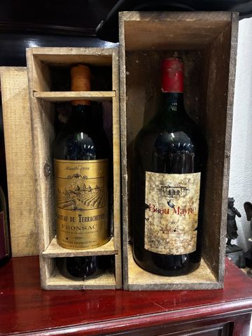 Jeroboam de Bordeaux château Beau Mayne, Dourthe, de 1981. Usures...