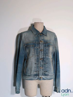 denim jacket on a mannequin dummy on a mannequin stand