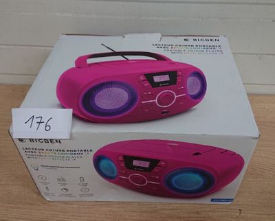 Lecteur Radio Cd Portable Usb BIGBEN CD61RSUSB , Rose + Spea…