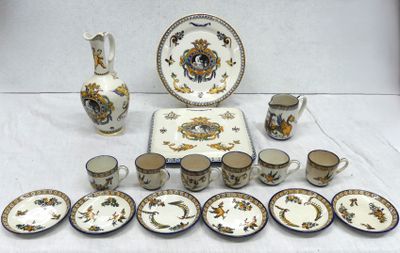 a table with a lot of plates and cups on it