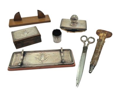 a lot of different items that are sitting on a table