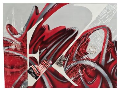 ECLOZ (1982), "Sans titre", aérosol sur toile, signé et daté… - Photo 1