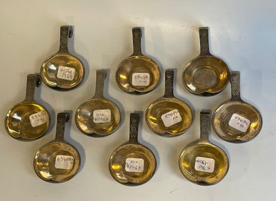 RUSSIE Suite de 10 kovch en argent 84 zolotniks (875 millièm… - Photo 1