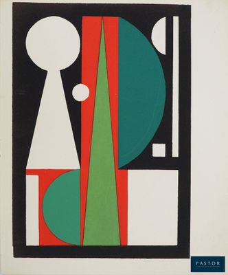 une image représentant une photo d'un tableau orné de formes géométriques