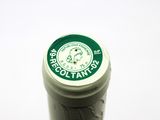 a close up of a bottle of wine with a label on it