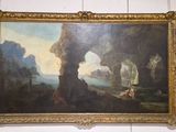 painting on the wall of a room with a painting on the wall