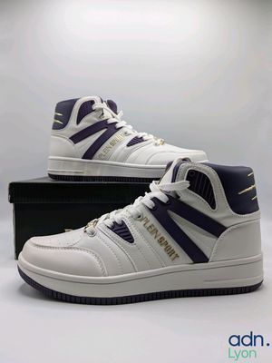 Nike Air Jordan 1 Mid blanc / bleu / or