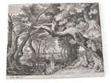 an image of a drawing of a forest scene with trees