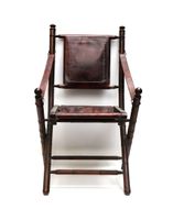 Paire de fauteuils pliants en bois tourné à l'imitation du b… (photo 3)