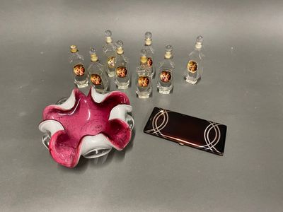 a small pink object and a small pink object on a table