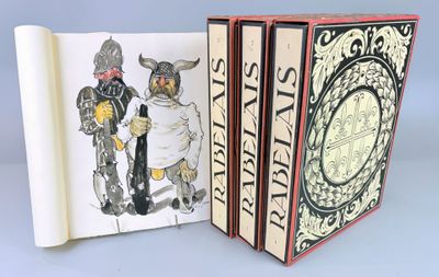 un livre ouvert sur lequel figure l'image d'un chevalier et d'un chat