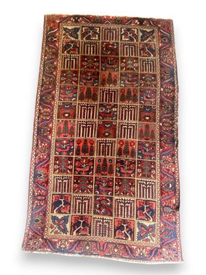 an old persian rug on a white background