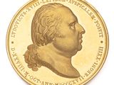 pièce d'or représentant le profil d'un homme