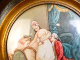 a picture of a painting on the wall of a room