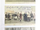 deux vieilles cartes postales représentant des personnes et des animaux dans un champ