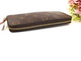 louis vuitton zippy wallet purse in brown monogram canvas