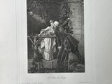 a black and white photo of a man and a woman sitting on a bench