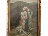 a painting of a woman holding a child in her arms