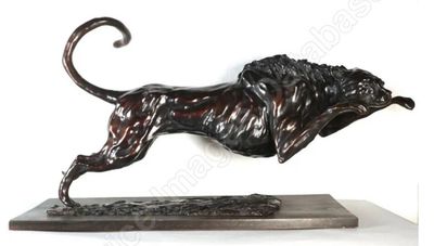 MAGNIFIQUE SCULPTURE "GUÉPARD BONDISSANT" de José Maria DAVI…