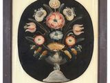 a picture of a painting of flowers in a vase