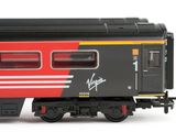 a red and black train car on a white background