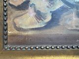 a painting of a pair of shoes on a table