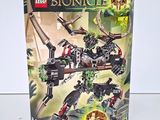 La boîte de Lego Bionicle est ouverte et prête à être utilisée pour jouer.