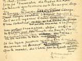 lettre manuscrite écrite à l'encre noire sur une feuille de papier