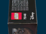 a box with a lego figure on it on a blue background