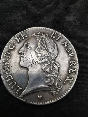 Louis XV, écu au bandeau en argent (29,5grs) 1749E (Tours) T…