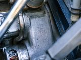 a close up view of the engine of a motorcycle