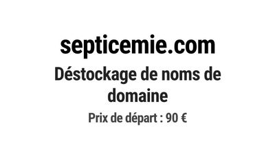 Nom de domaine septicemie.com. Catégorie: Santé et médical.