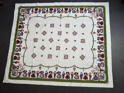 an image of a table cloth with a design on it